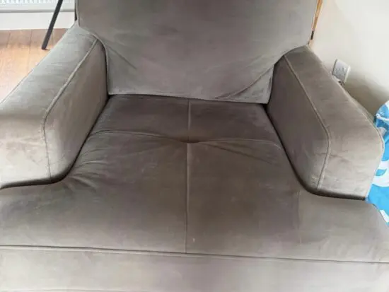 Barkers grey velour chair