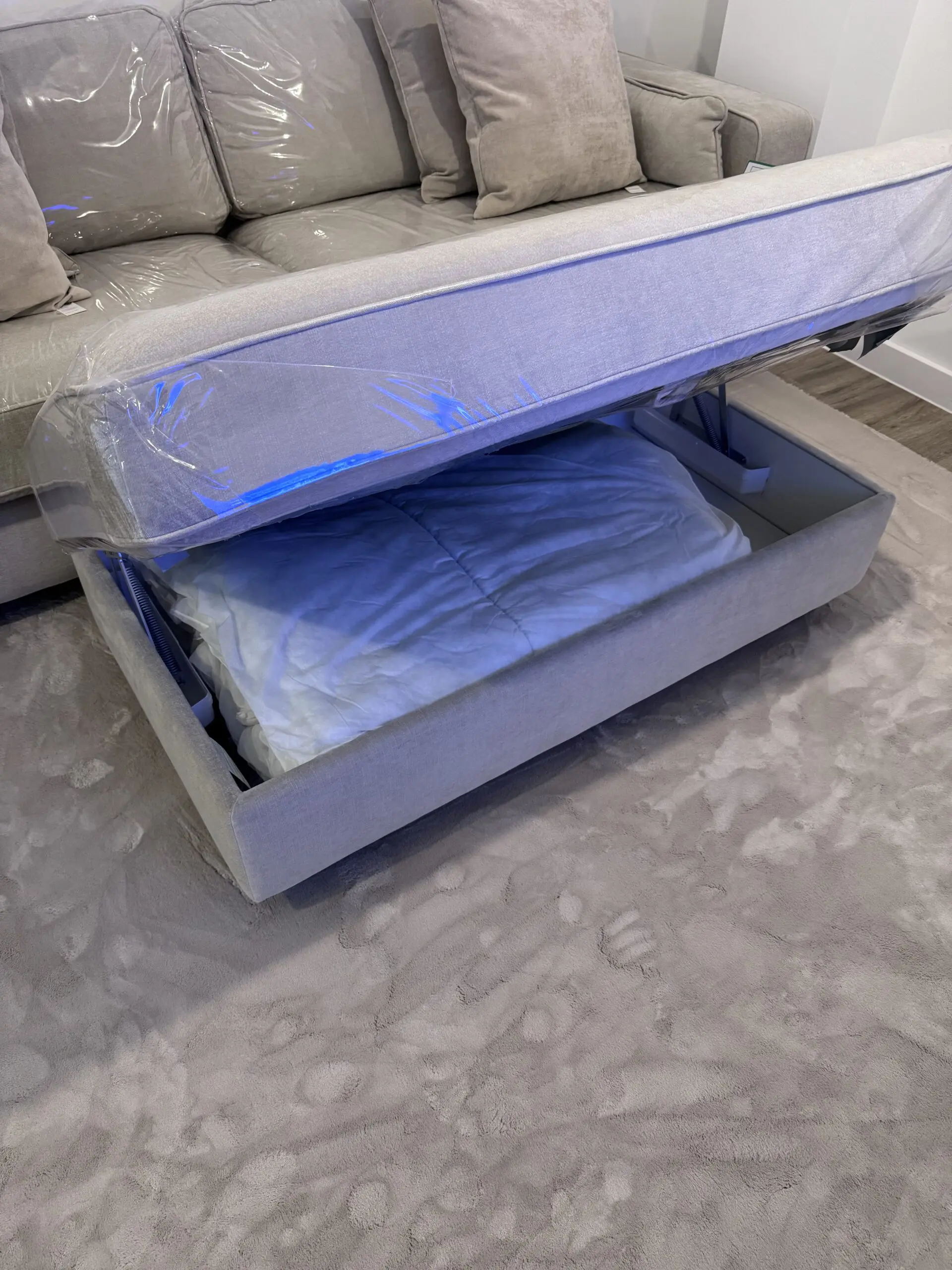 Sofa Club Summer Linen Large Sofa & Matching Storage Footstall