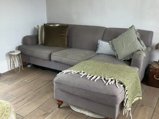 Made.com Orson 4 seater L shape sofa , charcoal grey