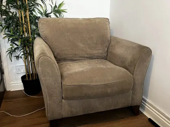Beige armchair sofa