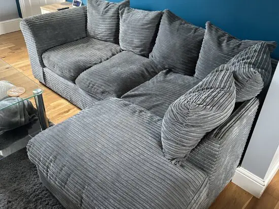 Argos right hand grey corner sofa