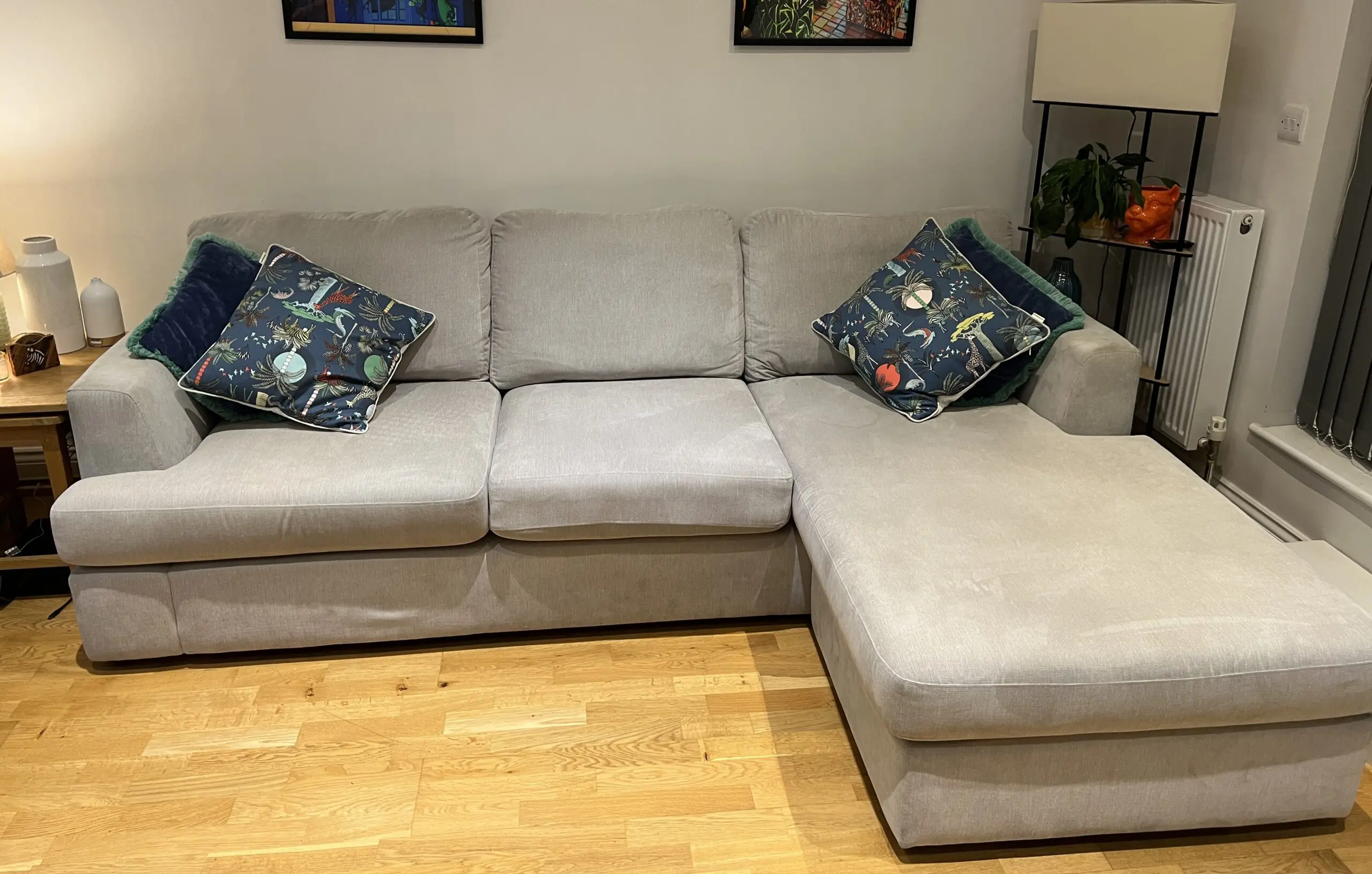 DFS Freya Grey Corner Sofa