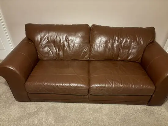 Next brown leather sofa