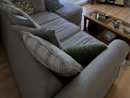 DFS Light Grey corner sofa