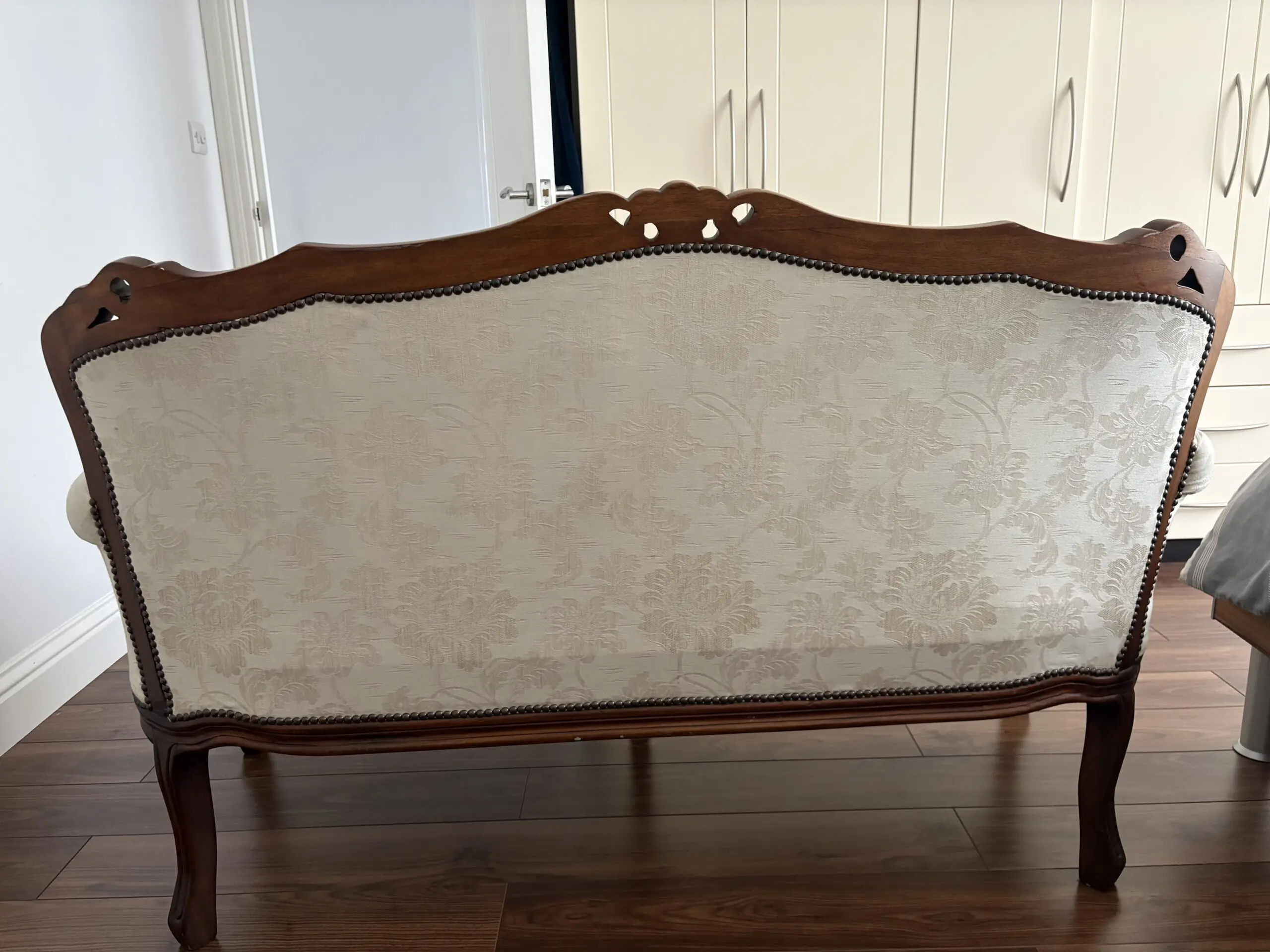 African mahogany carved 2 seater and single seater