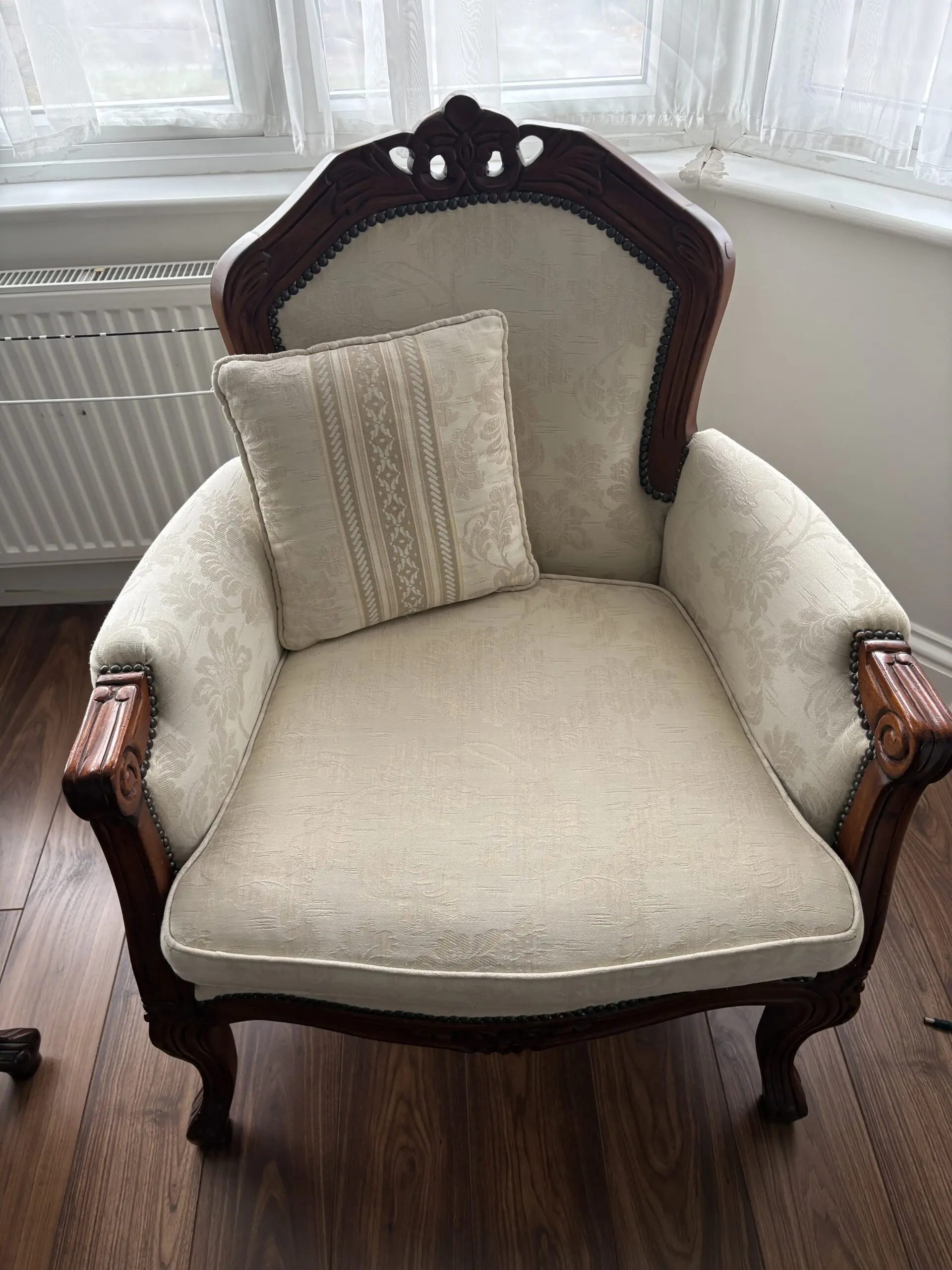 African mahogany carved 2 seater and single seater