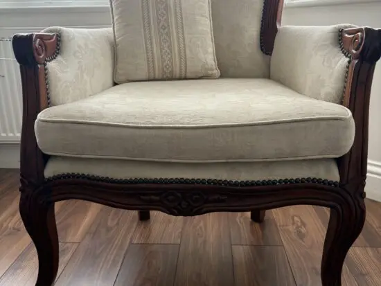 African mahogany carved 2 seater and single seater