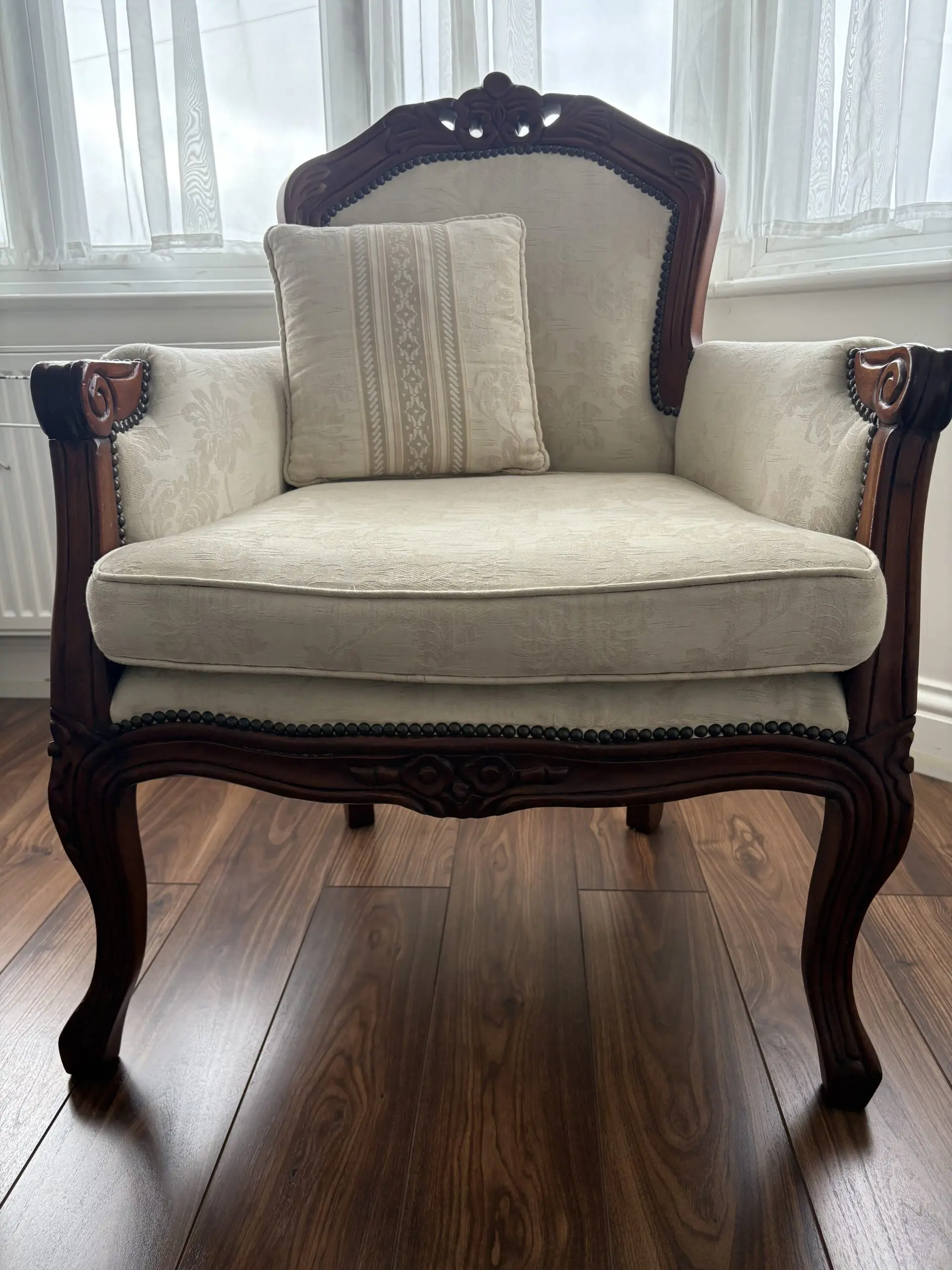 African mahogany carved 2 seater and single seater