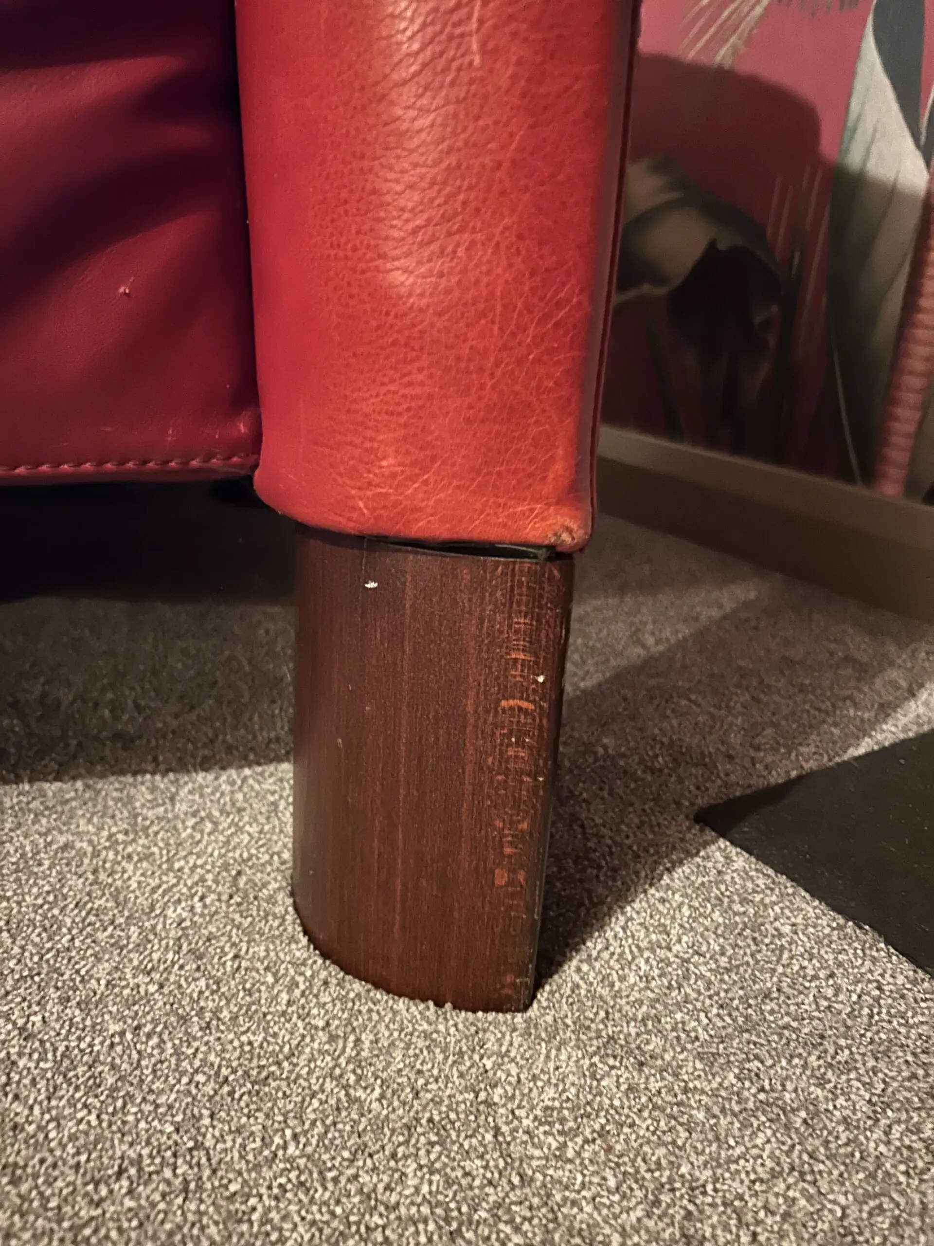 Stunning Natuzzi Oxblood Red Leather Corner Suite and Armchair