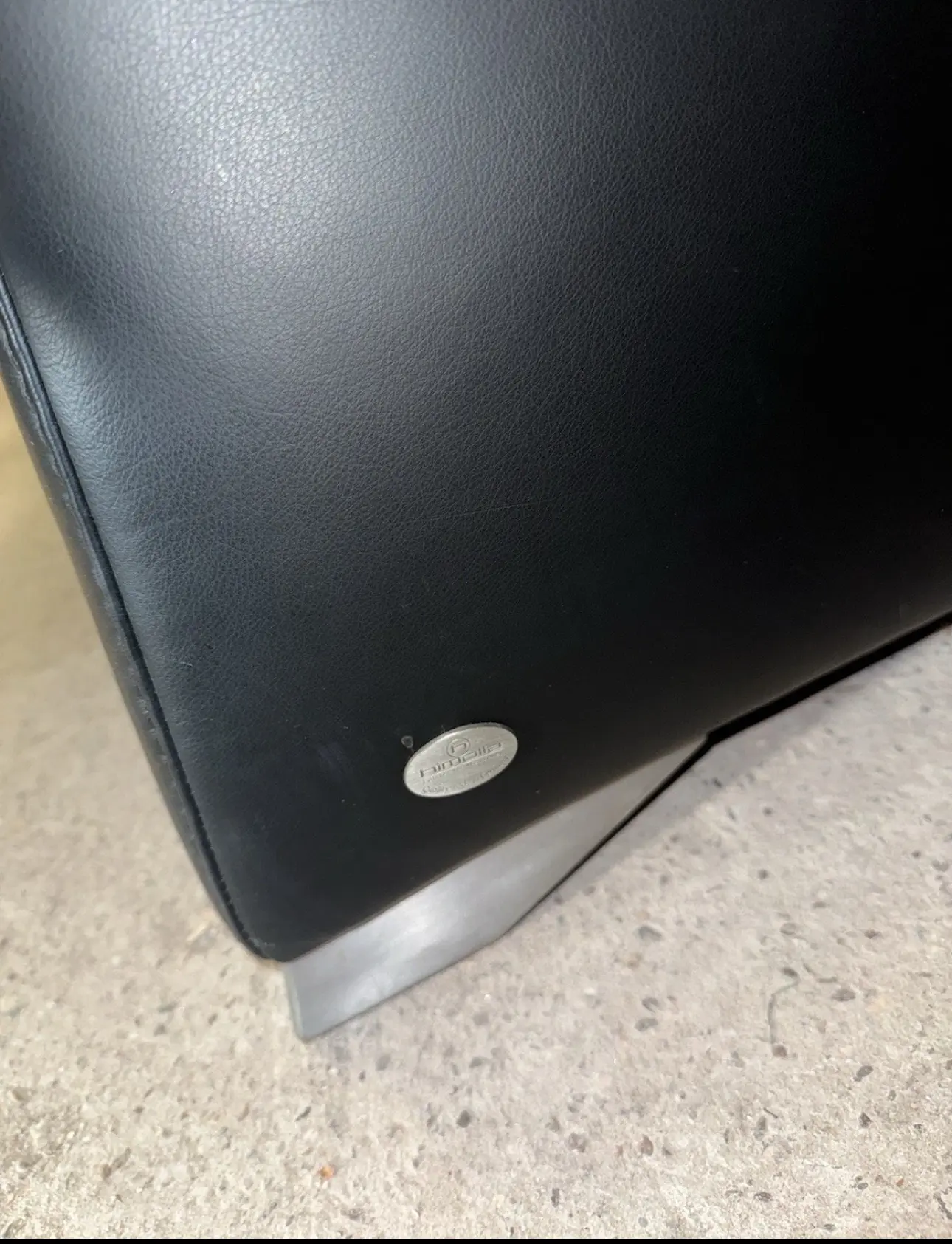 Himolla black real leather reclining cinema set four seater sofa