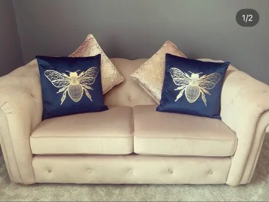 DFS Dusky pink 2 seater sofa