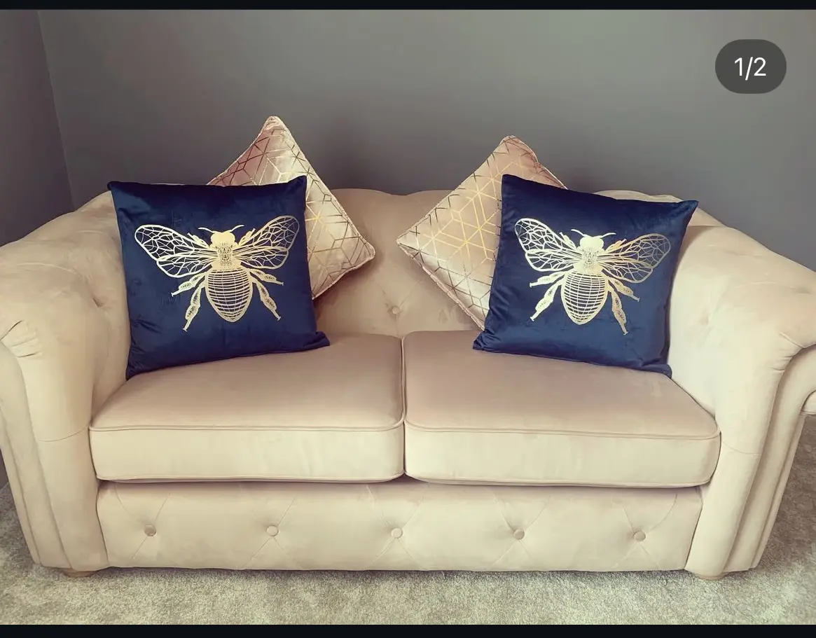 DFS Dusky pink 2 seater sofa