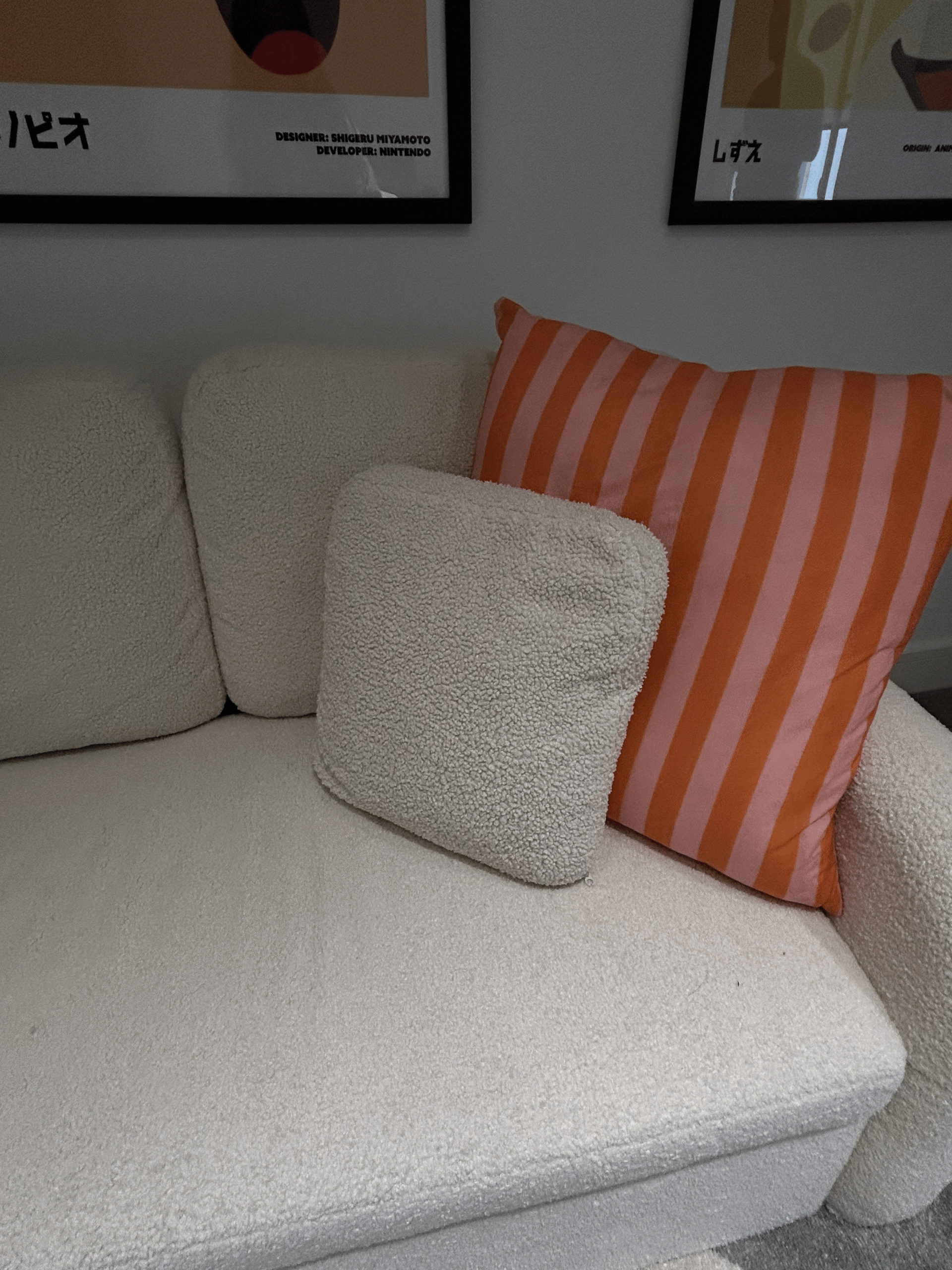 3-Seater Reversible Corner Sofa Bed in Boucle Fabric