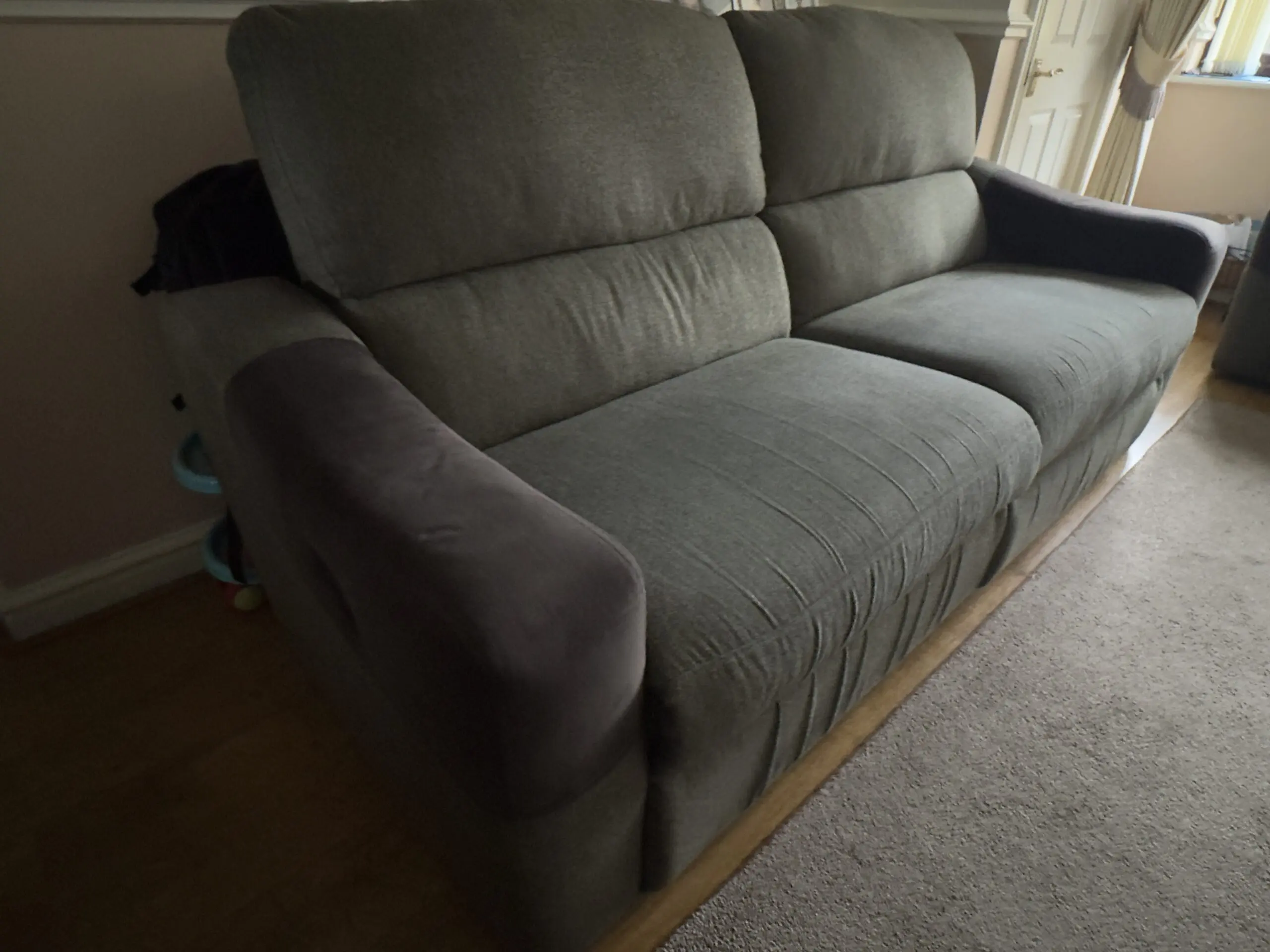 X2 3 seater sofa x1 armchair and x1 footstool