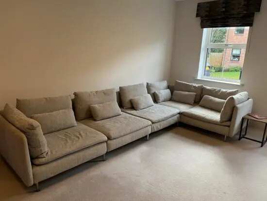 IKEA Soderhamn 6 seater cotner sofa in Viarp Beige/Brown