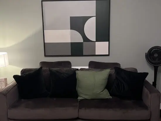 Modern Velvet 3-Seater Sofa – Excellent Condition