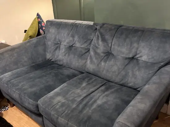 DFS French connection 2 seater sofa and cuddle chair teal