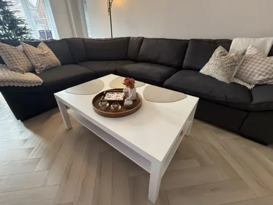 Collins & Hayes Black Corner Sofa