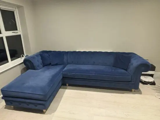 MADE Blue Chaise Sofa