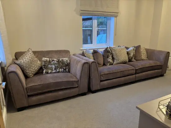 TWO ITEMS Furniture Village Ariana/Mariah 4 Seater Sofa and/or Snuggler Chair (can be sold separately).