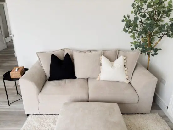 Sofa Club-Clapham 3-seater sofa-colour Summer Linen + Footstool