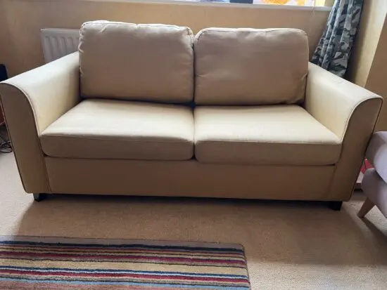 Debenhams Carnaby yellow sofa bed