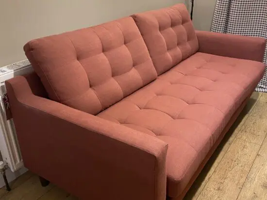 John Lewis Draper II 3 seater sofa dark wood leg