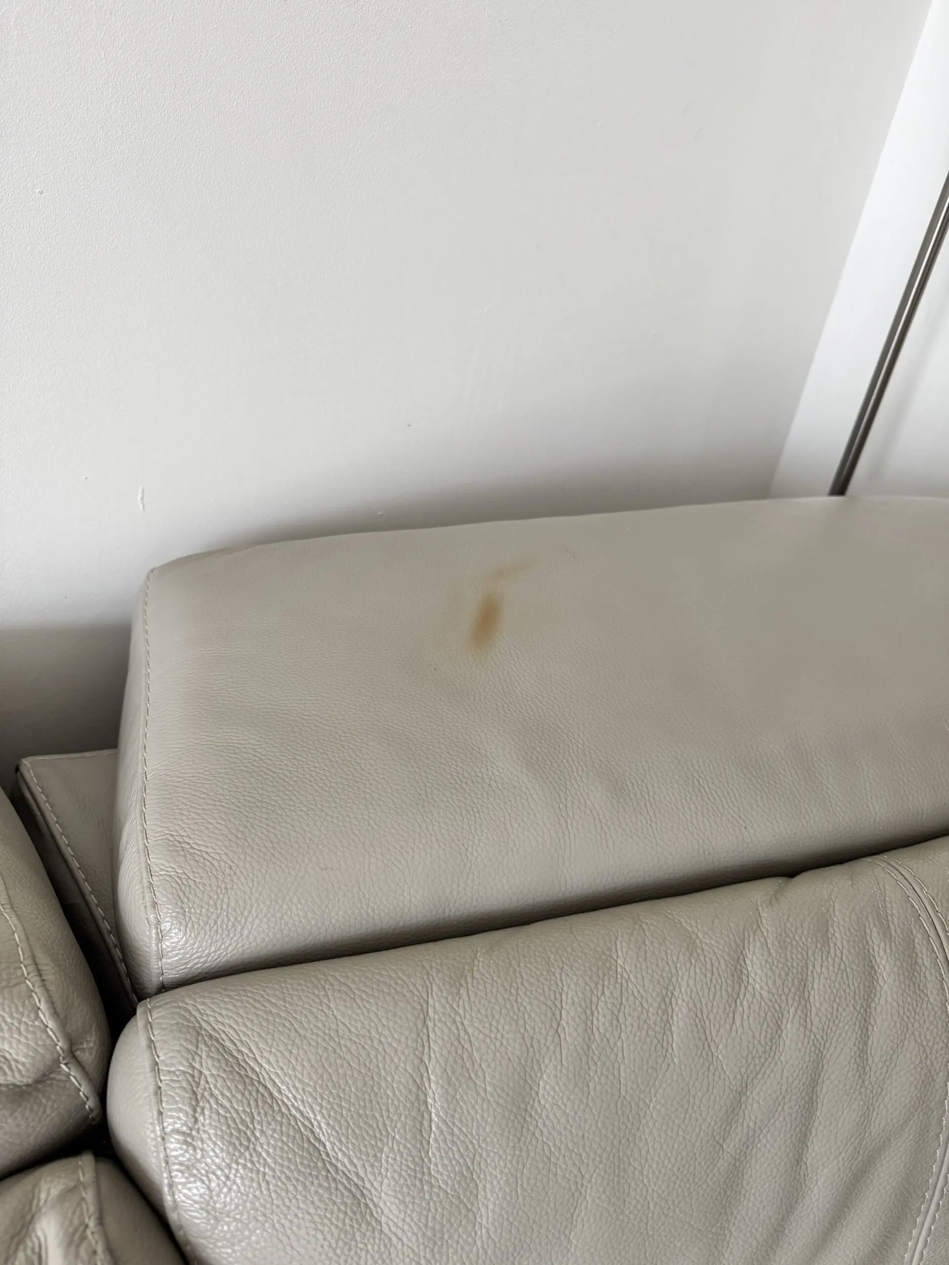 L shape leather sofa with recliner