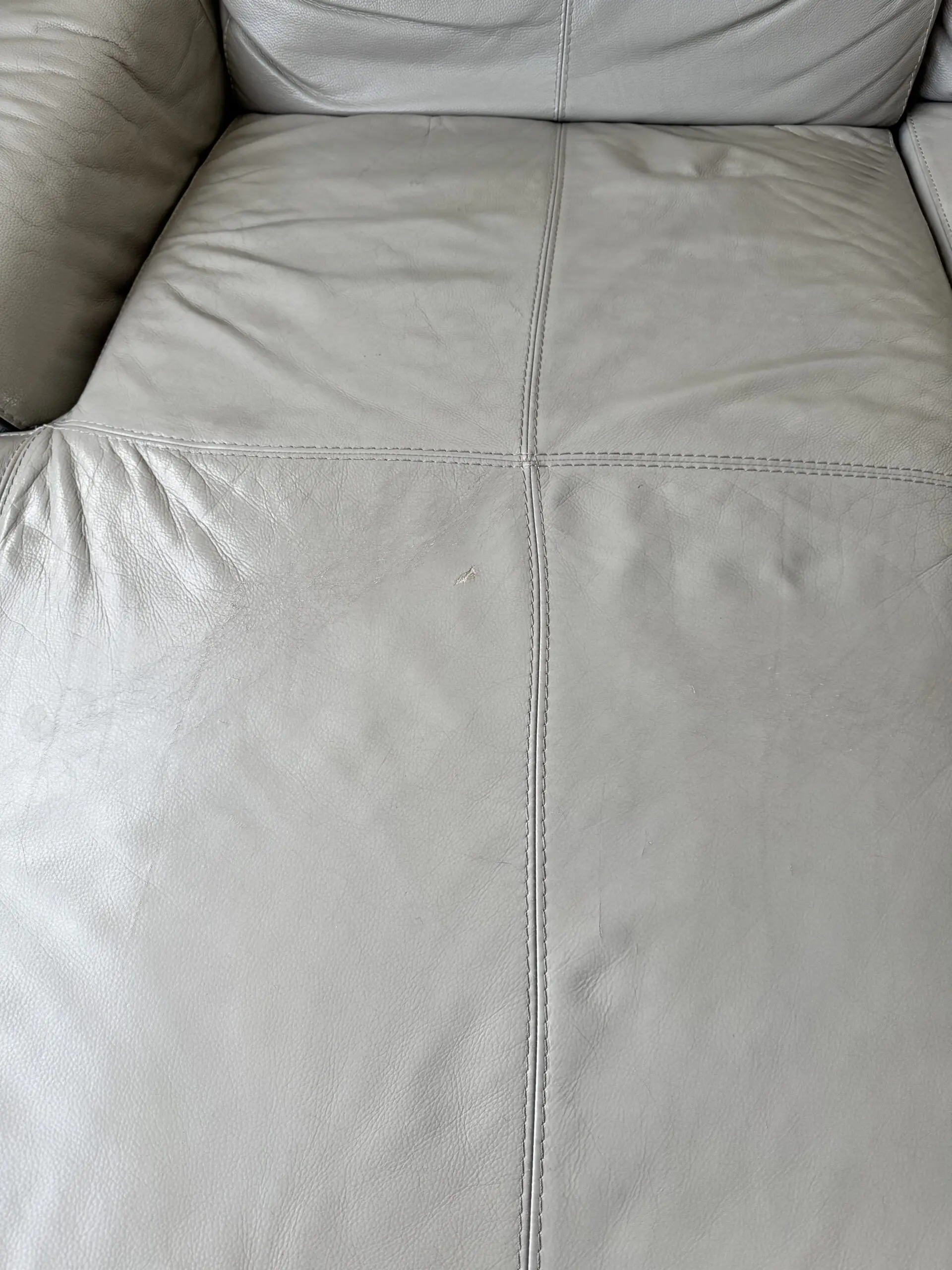 L shape leather sofa with recliner