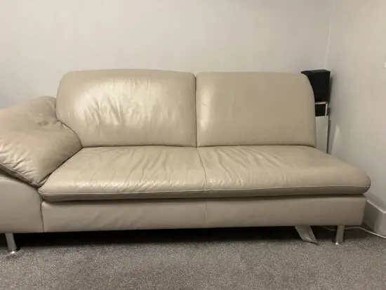Furniture Village Esme large leather corner sofa (image shows only 1 part but the complete sofa is for sale - it wouldn’t fit in our home when we moved!)