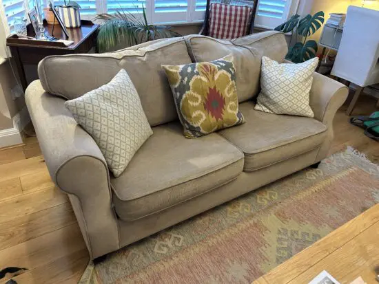 Willow & Hall + Sand + The Lyneham 3 Seater Sofa Bed