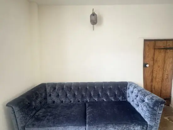 Next/Laura Ashley Navy Velvet 3 Seater Sofa