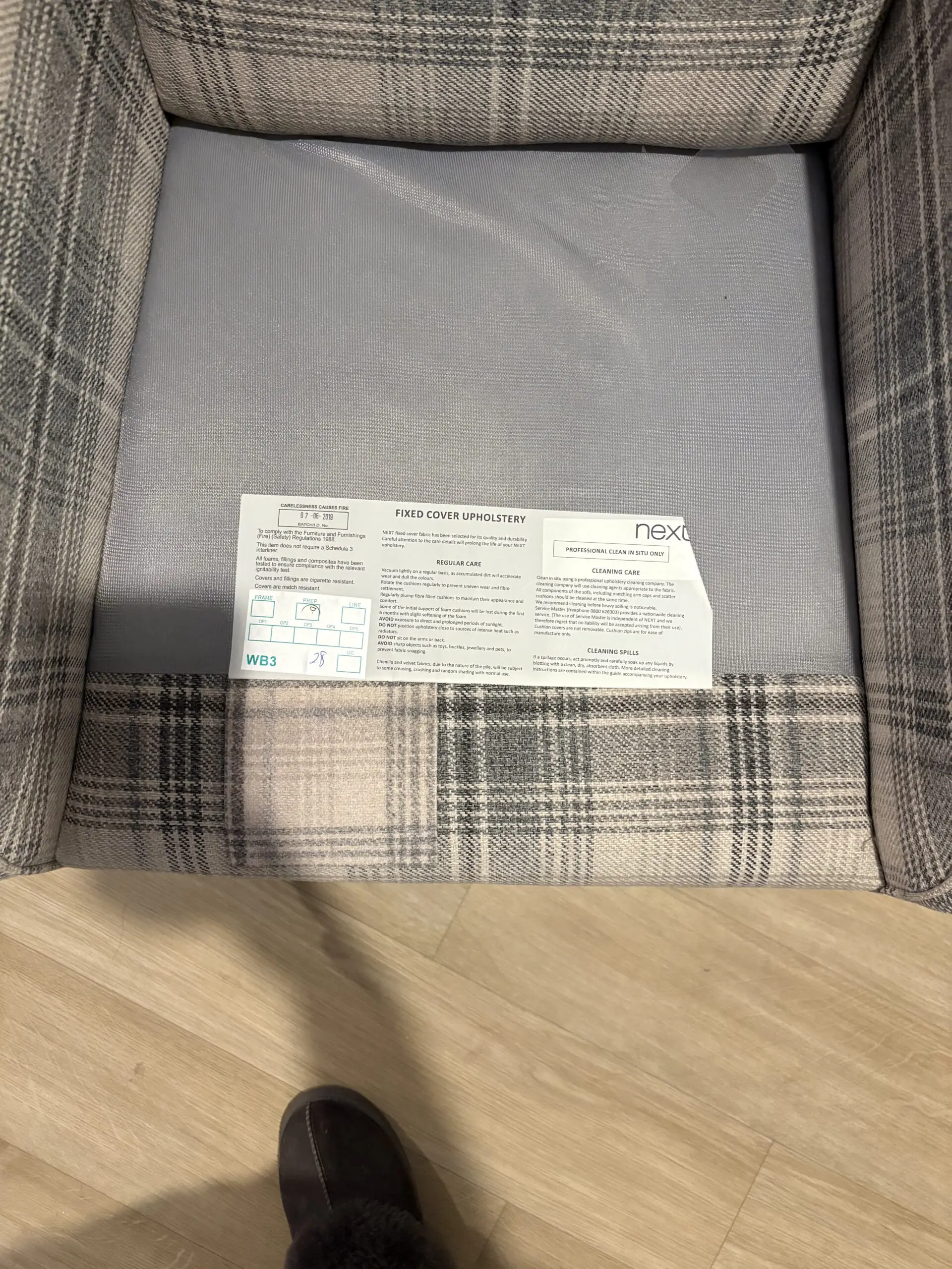 Tweedy Check Kildare Grey Sherlock Highback Armchair