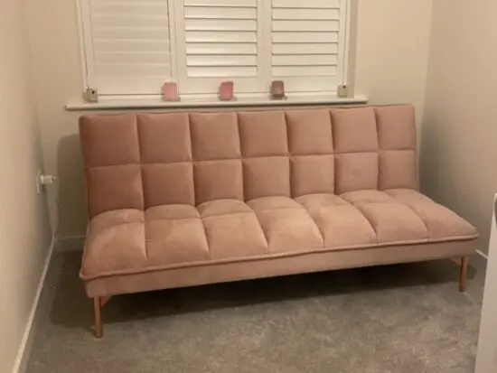 Click clack pink sofa bed
