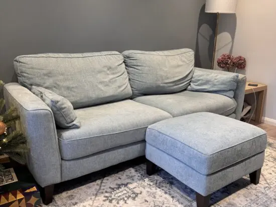 Blue 3 seater sofa