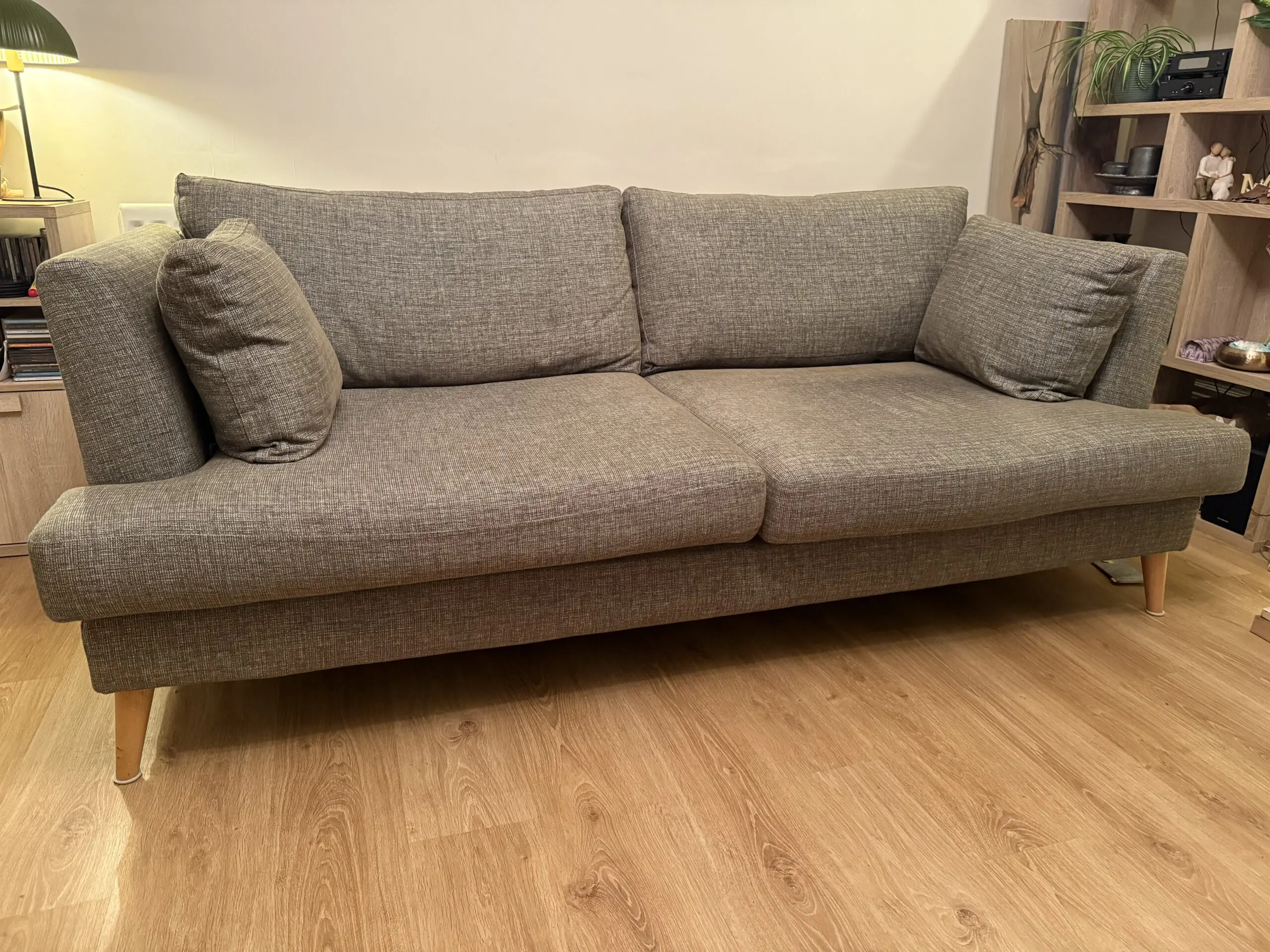 DFS Zeus - Khaki Combina (Green/natural) 4 seater sofa and chair