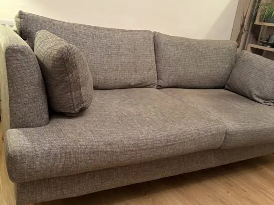 DFS Zeus - Khaki Combina (Green/natural) 4 seater sofa and chair