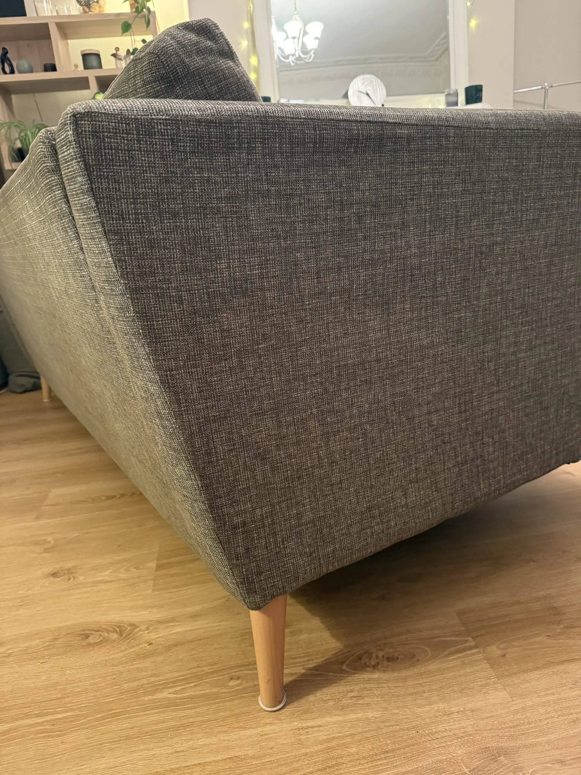 DFS Zeus - Khaki Combina (Green/natural) 4 seater sofa and chair