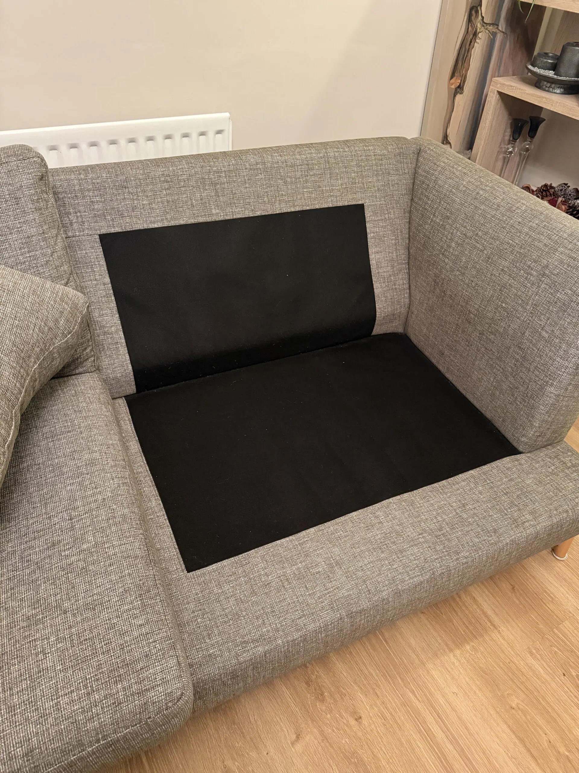 DFS Zeus - Khaki Combina (Green/natural) 4 seater sofa and chair