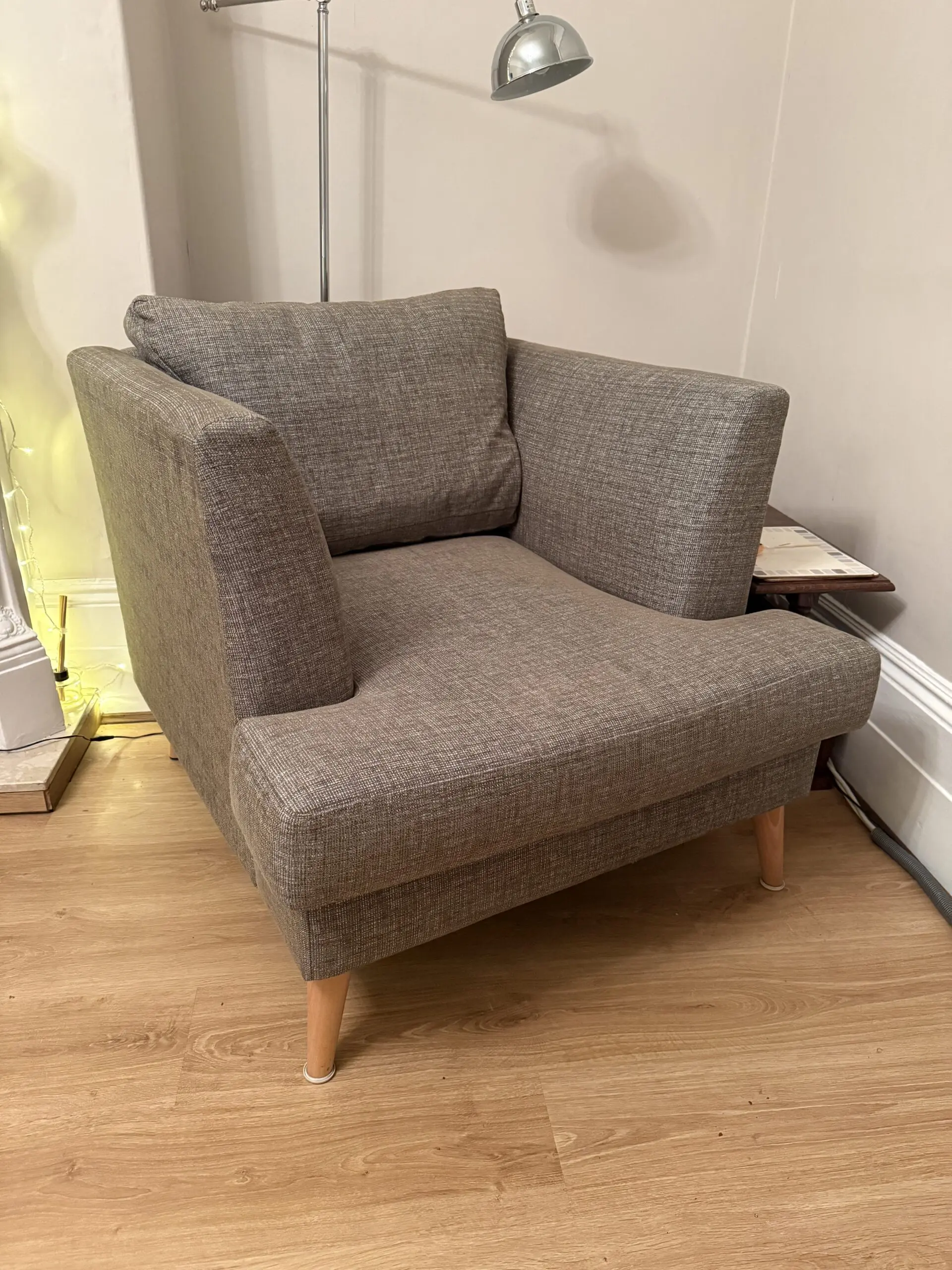 DFS Zeus - Khaki Combina (Green/natural) 4 seater sofa and chair