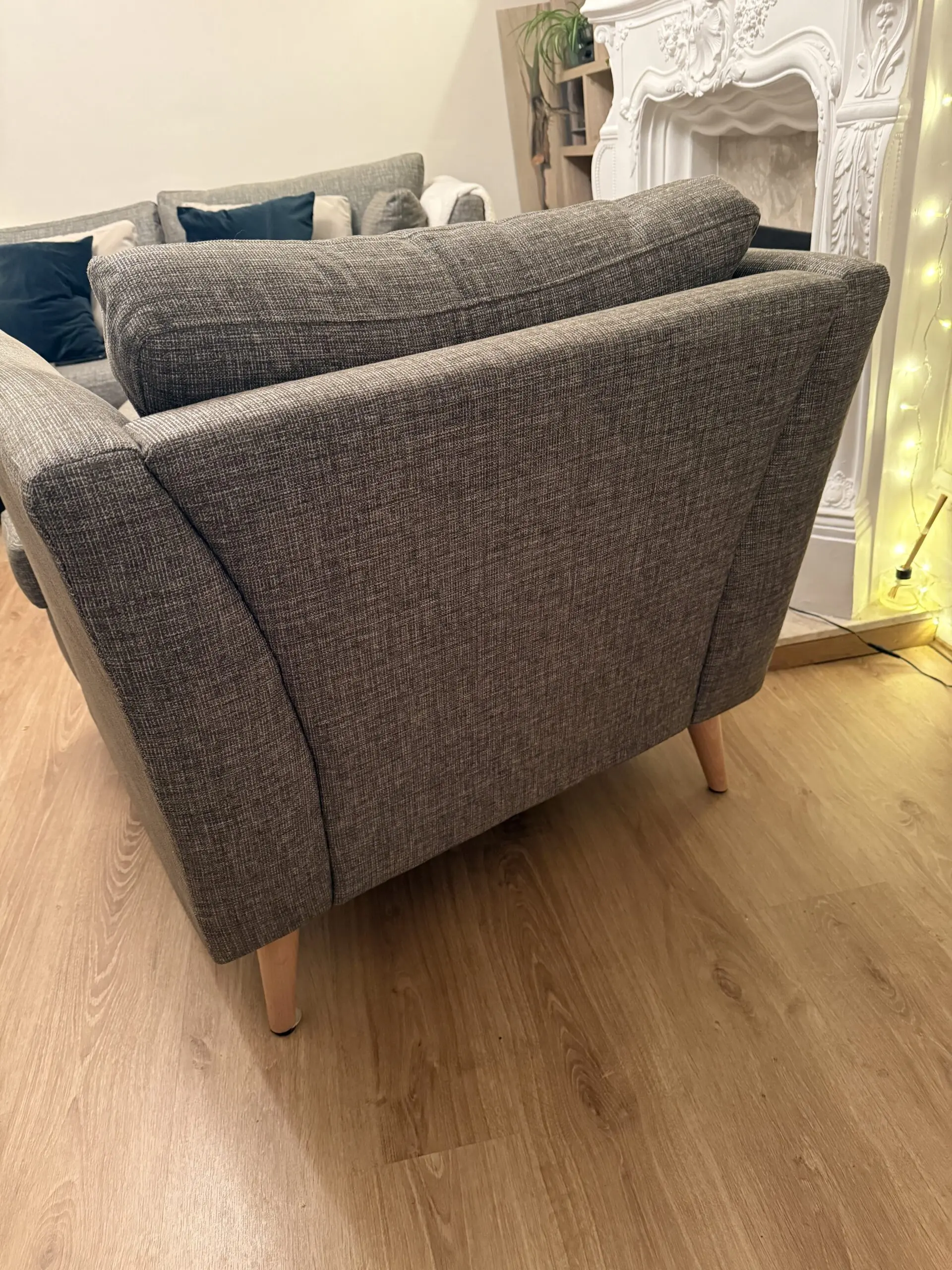 DFS Zeus - Khaki Combina (Green/natural) 4 seater sofa and chair