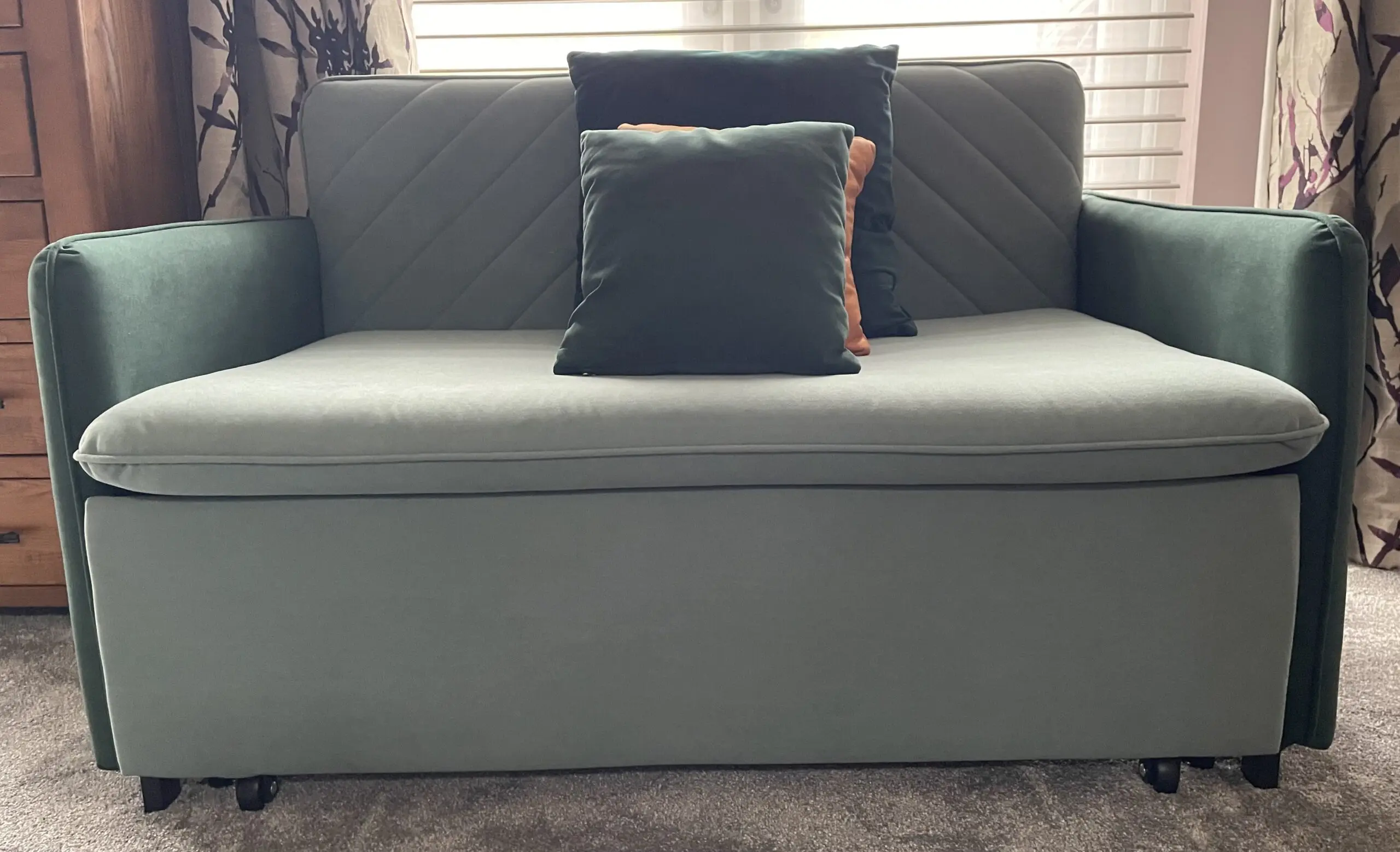 Modern green sofa bed