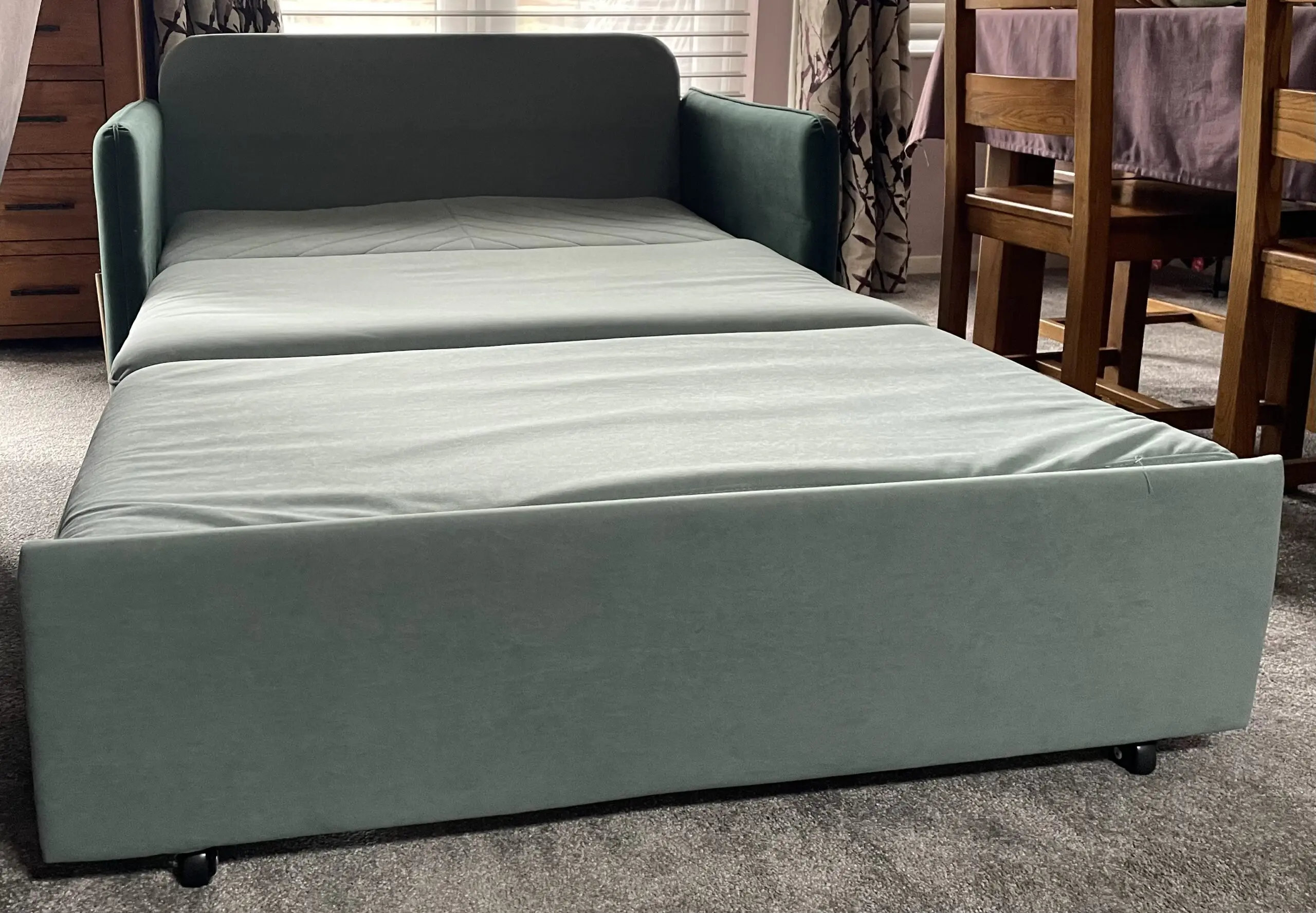 Modern green sofa bed