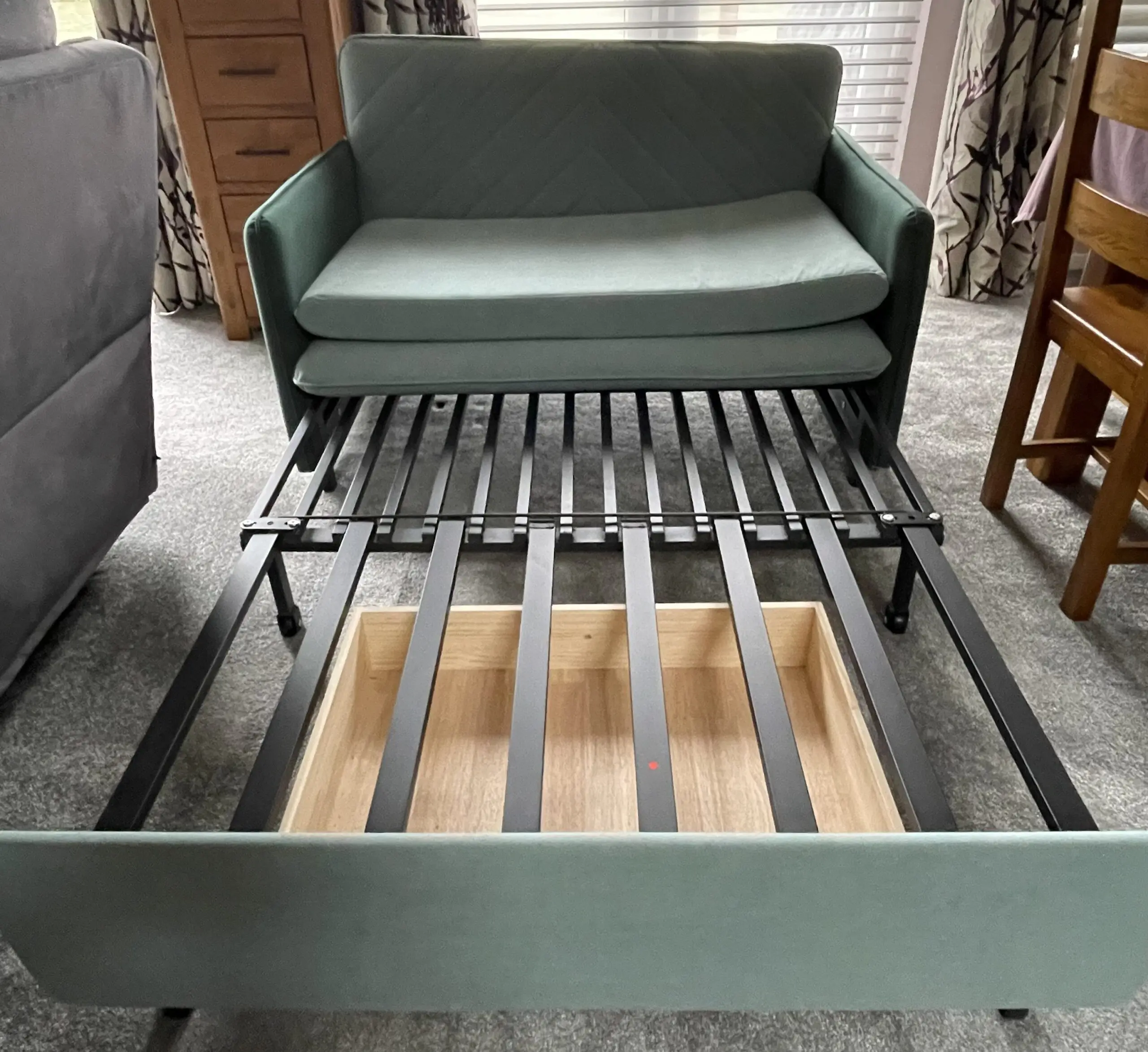 Modern green sofa bed