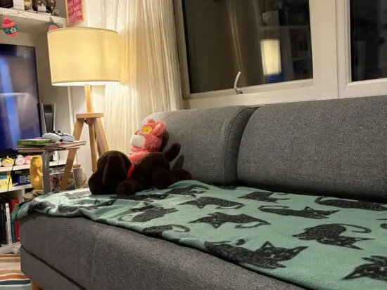 IKEA grey flottebo sofa bed chaise