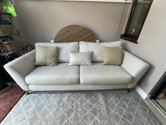 DFS 3 x Seater Light Grey ‘Libby’ Sofa + Cuddle Chair