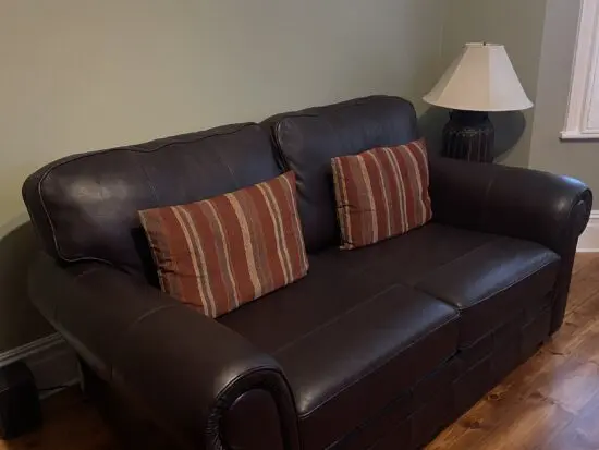 M&S large 2 seater leather sofas