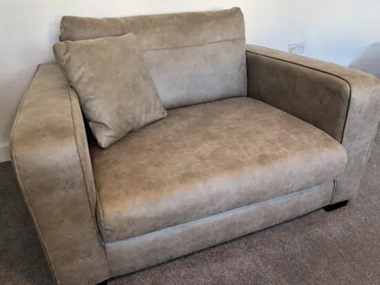 Carson Antique Faux Leather Snuggle Chair - minki