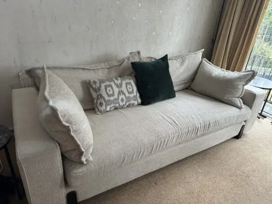 DFS Cream Lorenza 4 Seater Sofa