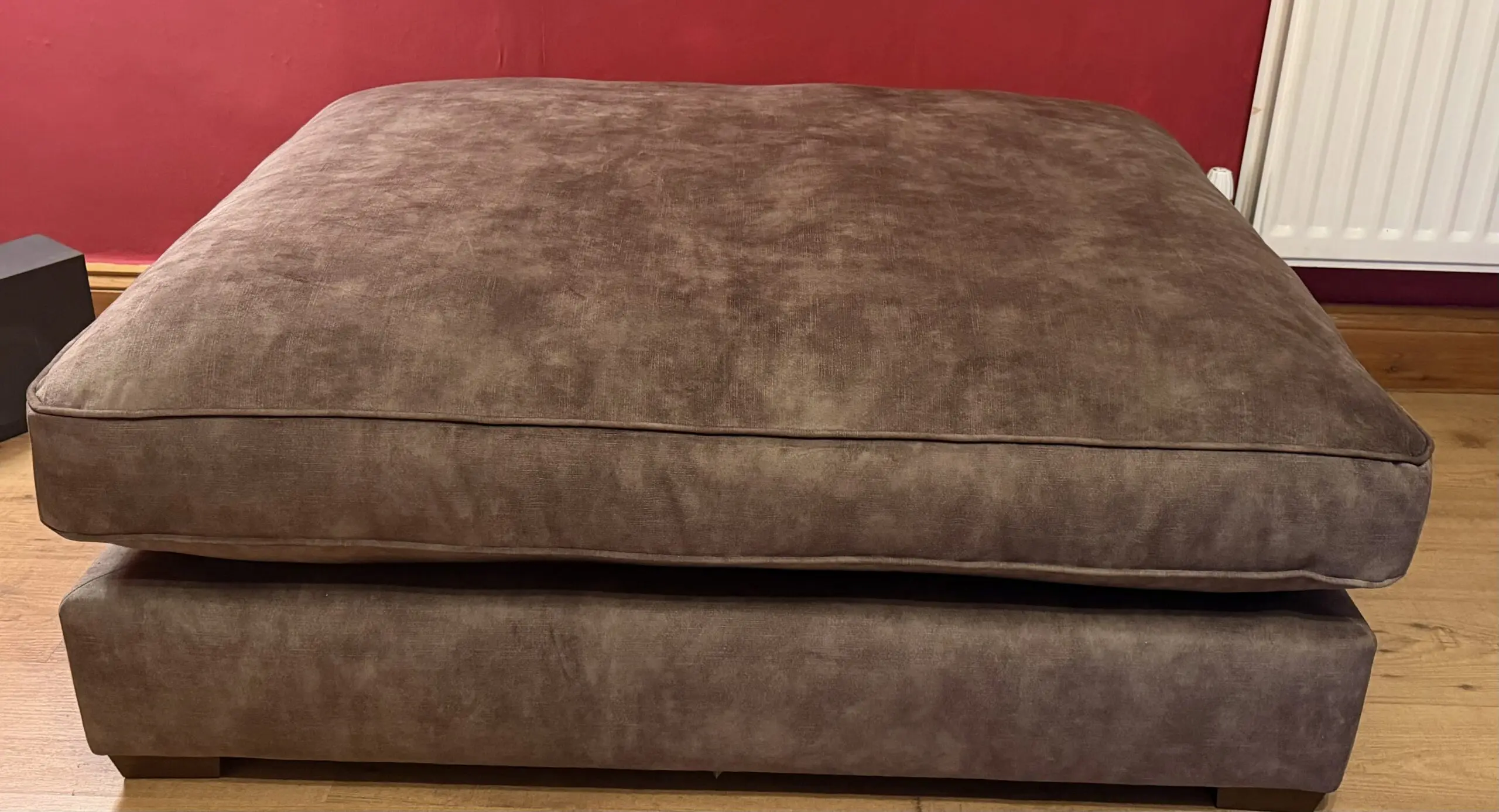 Sofology Emperor sofa and footstool in colour Espresso